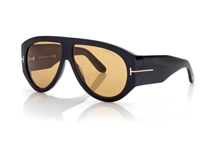 BRONSON SUNGLASSES SHINY BLACK / BROWN online