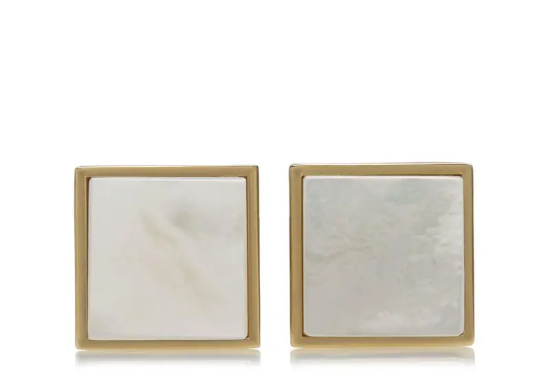 GOLD AND PEARL SQUARE CUFFLINKS GOLD/PEARL online