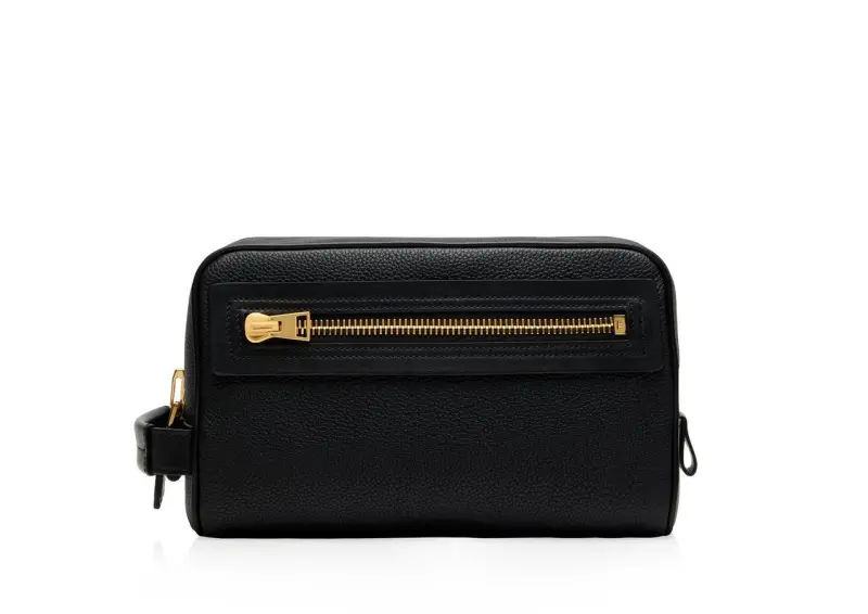 GRAIN LEATHER TOILETRY BAG BLACK online