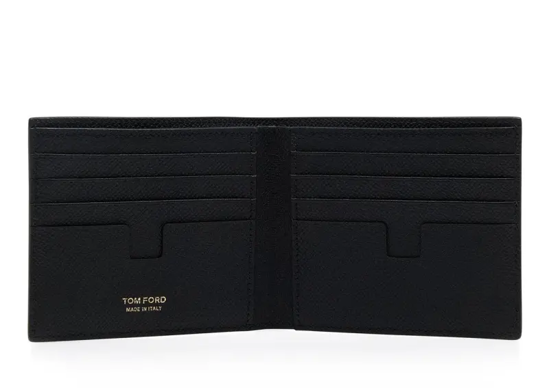 SMALL GRAIN LEATHER BIFOLD WALLET BLACK online