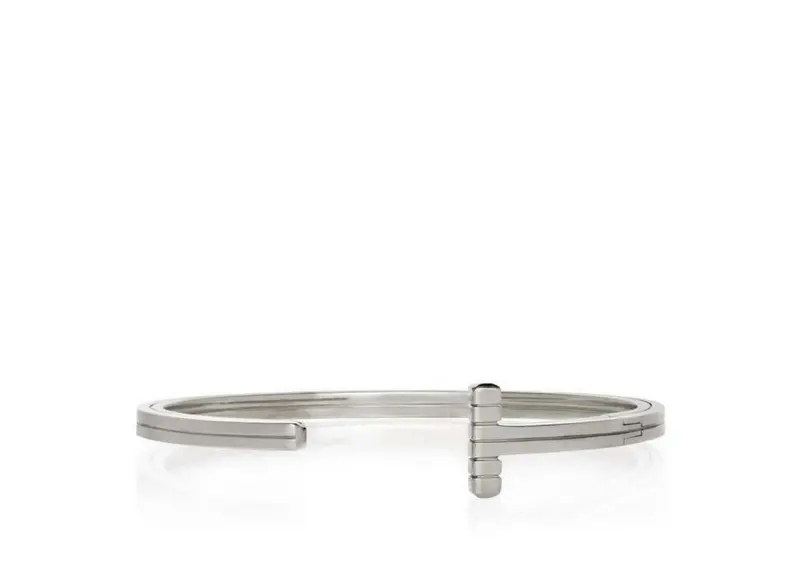 STRIPED T BRACELET WHITE GOLD online