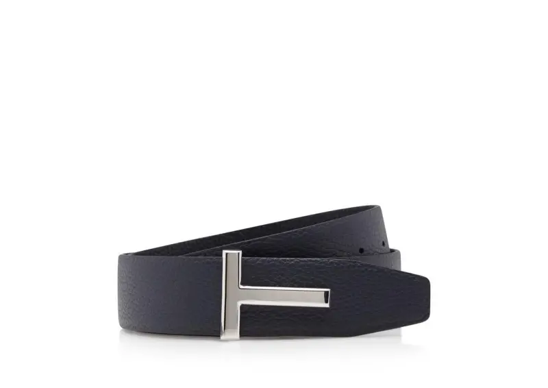 T ICON REVERSIBLE LEATHER BELT DARK NAVY + BLACK online