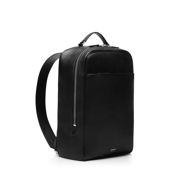 GRAIN LEATHER MINIMAL BACKPACK BLACK online
