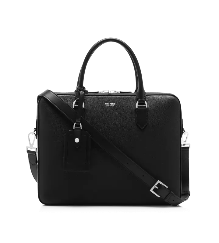 GRAIN LEATHER ELLIOT CITY BRIEFCASE BLACK online