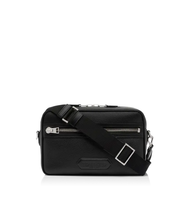 GRAIN LEATHER TRAVELLER MEDIUM MESSENGER BLACK online