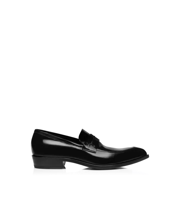 BRUSHED LEATHER LOAFER BLACK online