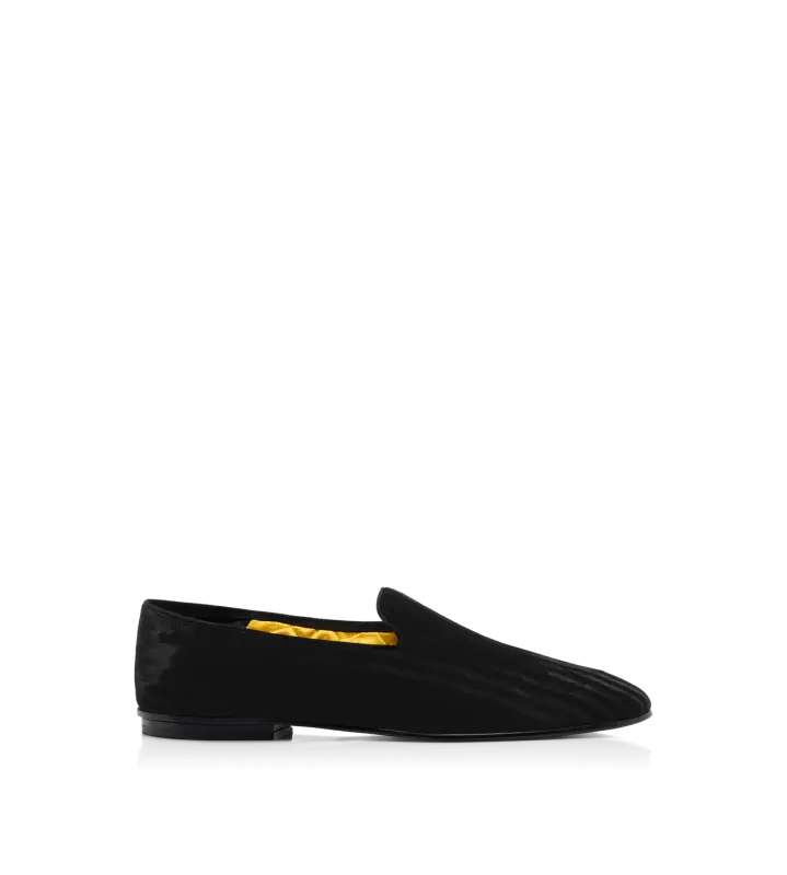 STRIPED VELVET STEVEN SLIPPER BLACK online