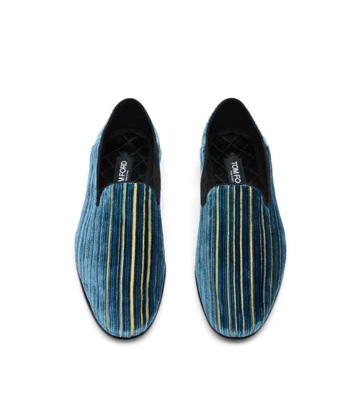 VELVET JACQUARD STEVEN SLIPPER MAJOLICA/GOLD online