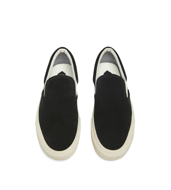 SUEDE JUDE SLIP ON SNEAKER BLACK + CREAM online