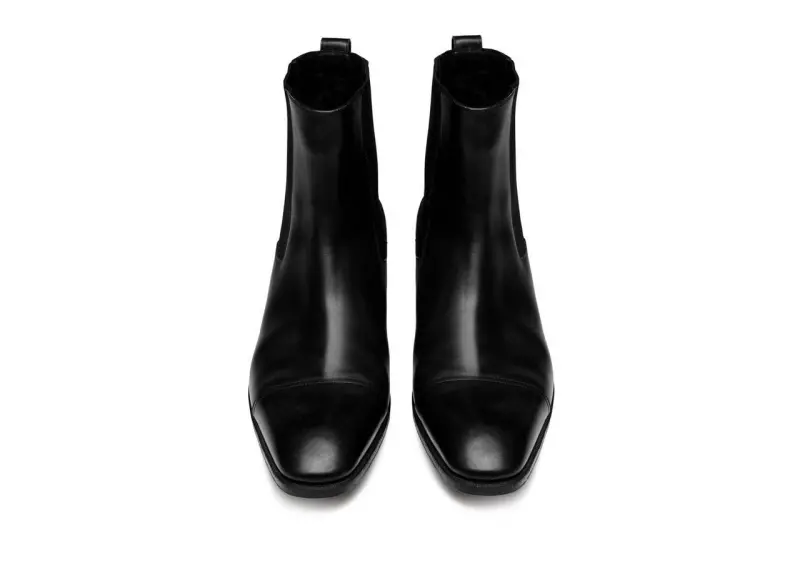 BURNISHED LEATHER GIANNI ANKLE BOOT BLACK online