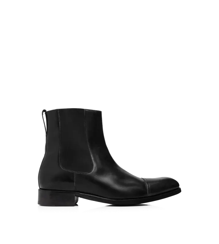 LEATHER ELKAN CHELSEA BOOT BLACK online