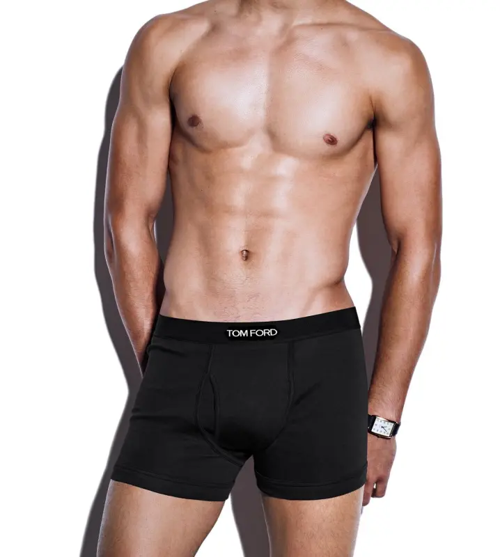 COTTON BOXER BRIEFS TWO PACK BLACK online