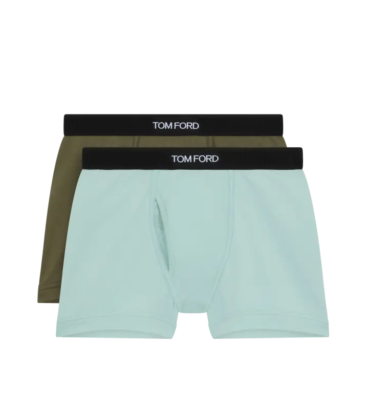COTTON BOXER BRIEFS TWO PACK PISTACHIO online