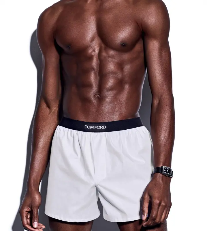 COTTON BOXERS LIGHT GREY online