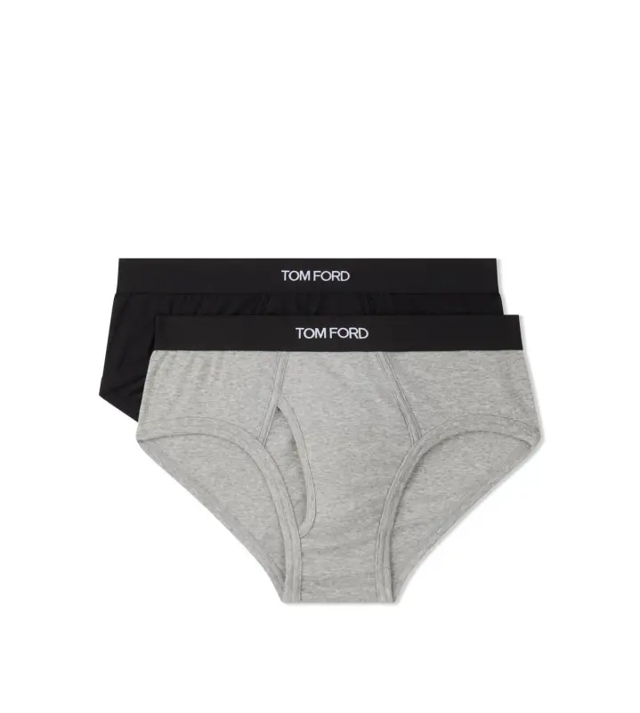 COTTON BRIEFS TWO PACK BLACK/GREY online