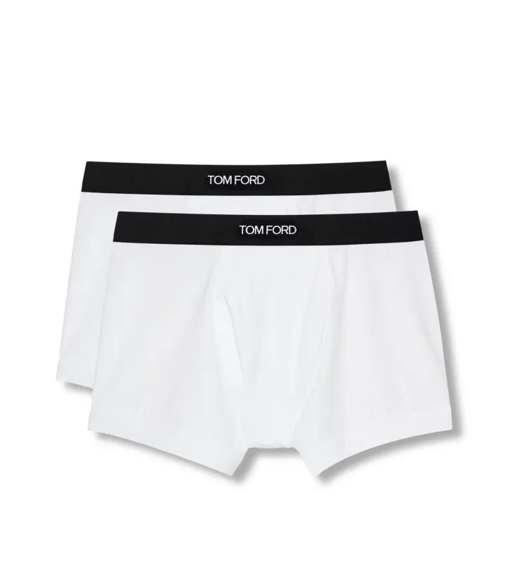COTTON MODAL BOXER BRIEFS TWO PACK WHITE online