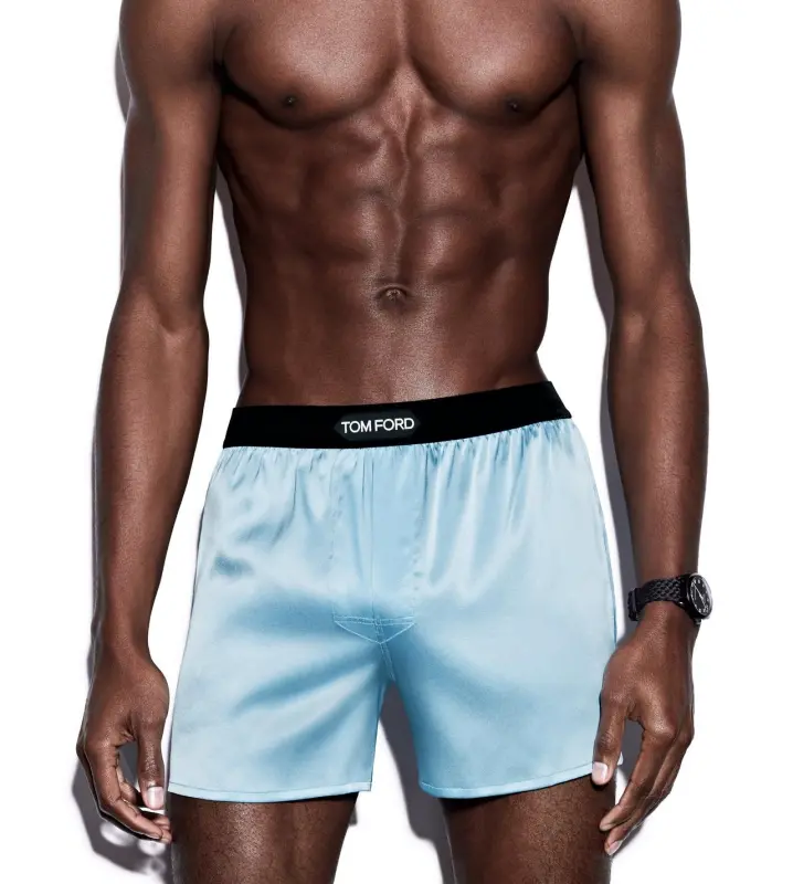 SILK BOXERS AQUA online