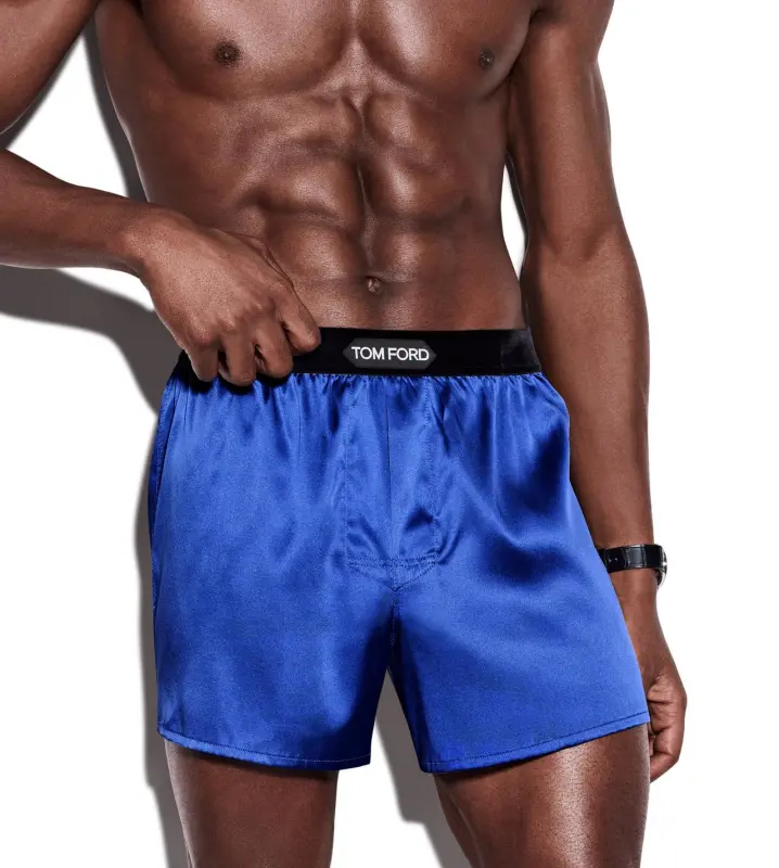 SILK BOXERS BLUE online