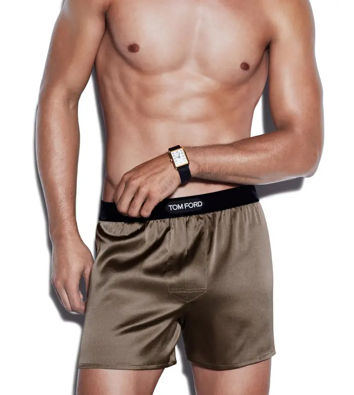 SILK BOXERS BROWN online
