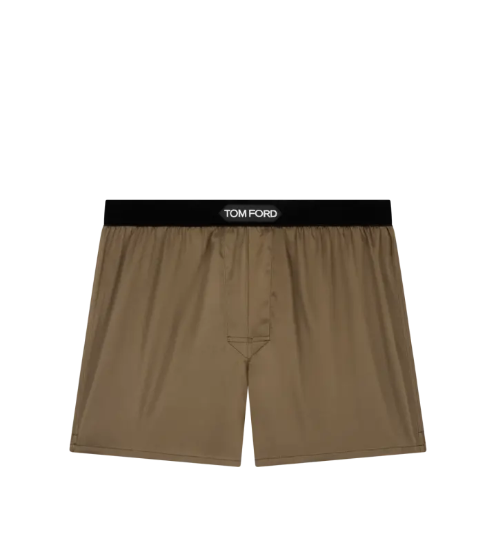 SILK BOXERS FERN GREEN online