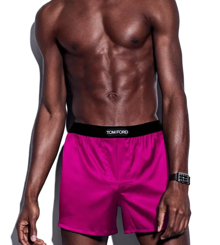 SILK BOXERS FUCHSIA online