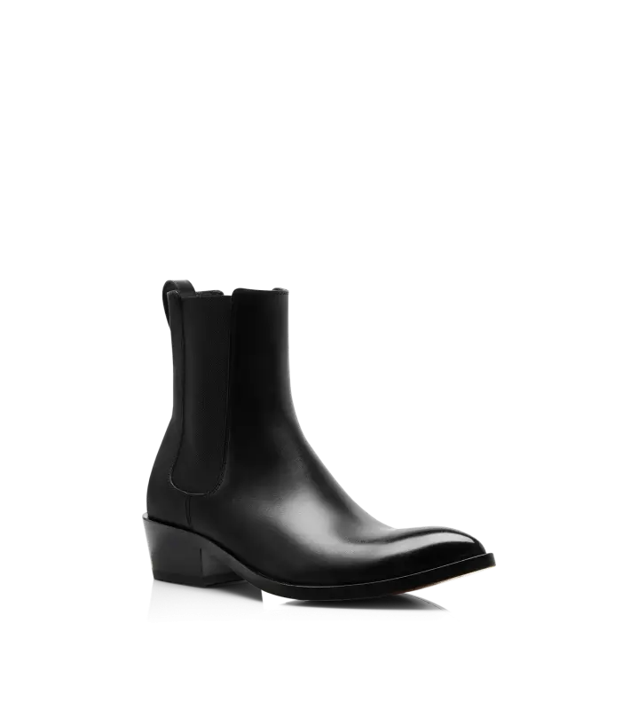 BURNISHED LEATHER CHELSEA BOOT BLACK online