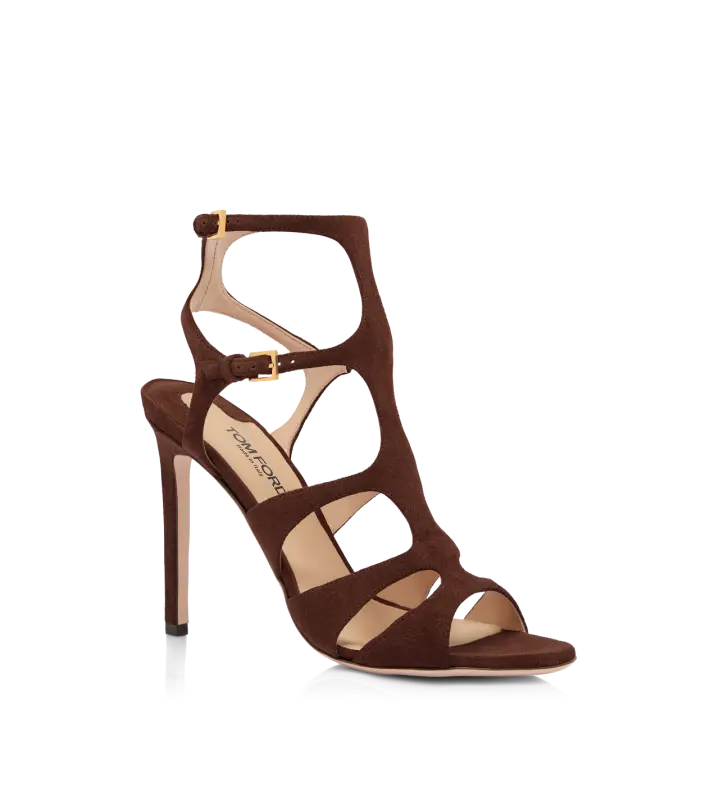 SUEDE LEATHER PARADIS SANDAL DARK WHISKY online