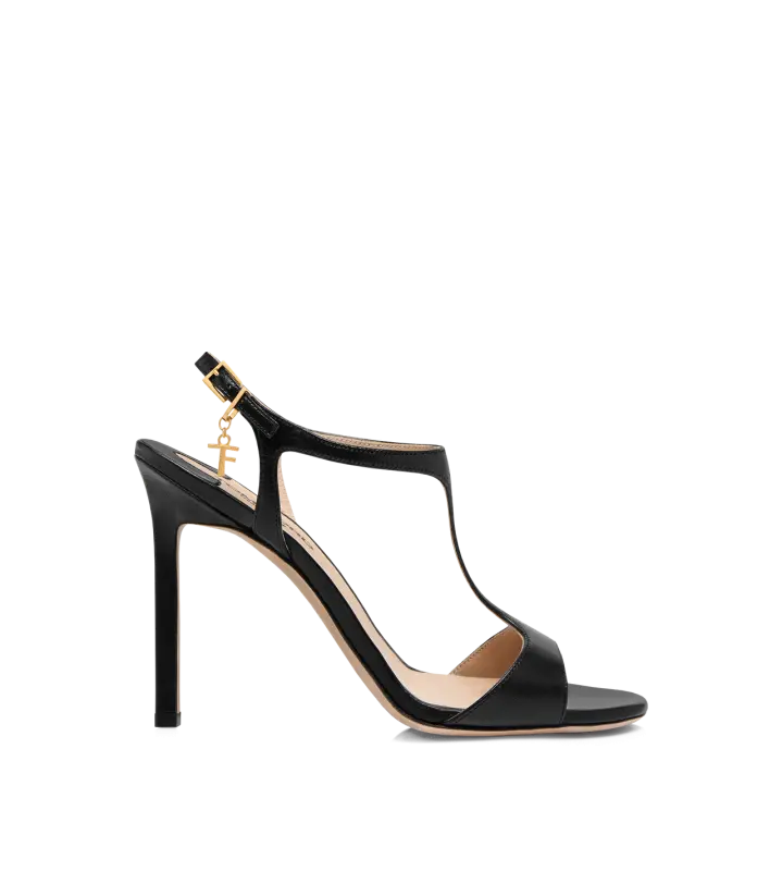SHINY LEATHER ANGELINA SANDAL BLACK online
