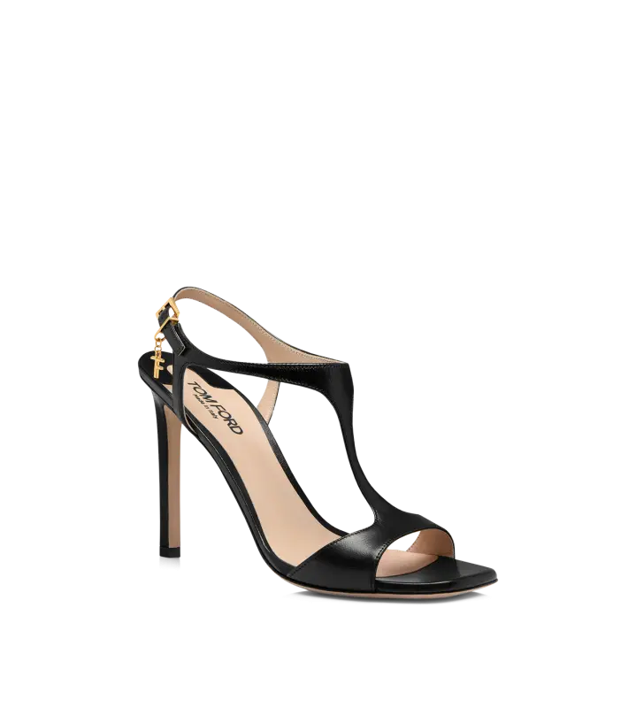 SHINY LEATHER ANGELINA SANDAL BLACK online